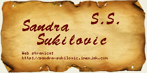 Sandra Šukilović vizit kartica